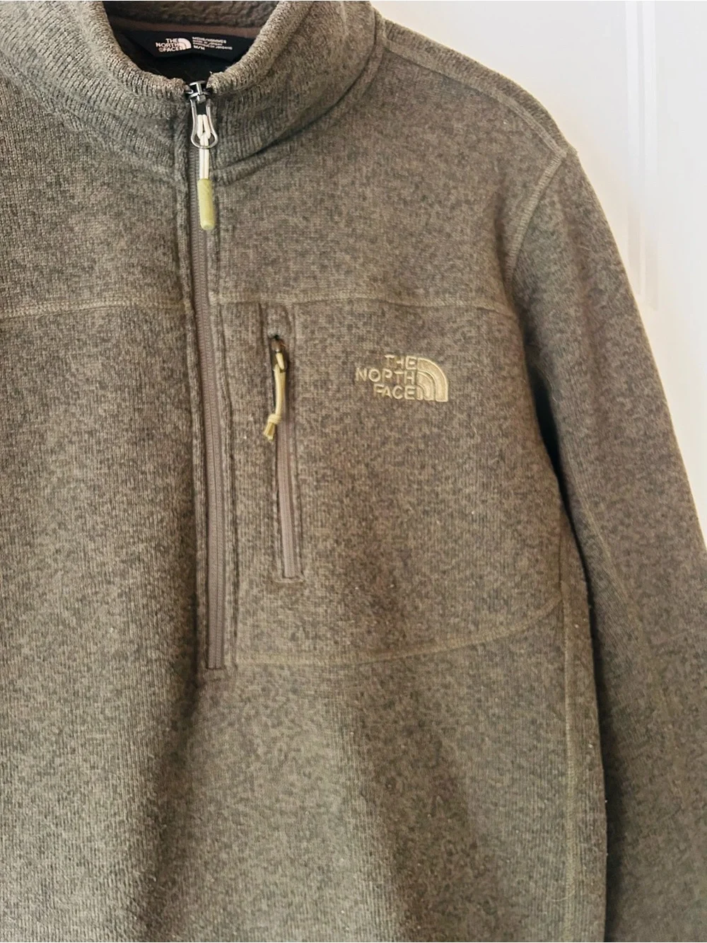 The North Face Green Gordon Lyons 1/4 Zip Pullover Fleece Pullover M Gorpcore